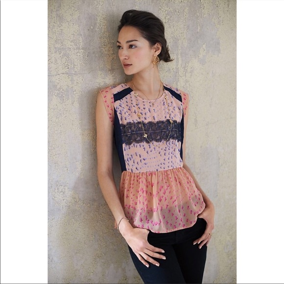 Anthropologie Tops - Anthropologie Maeve Evangeline Peplum Sleeveless Top